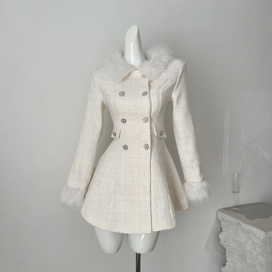 Autumn and Winter Sweet Elegant Bow Coat