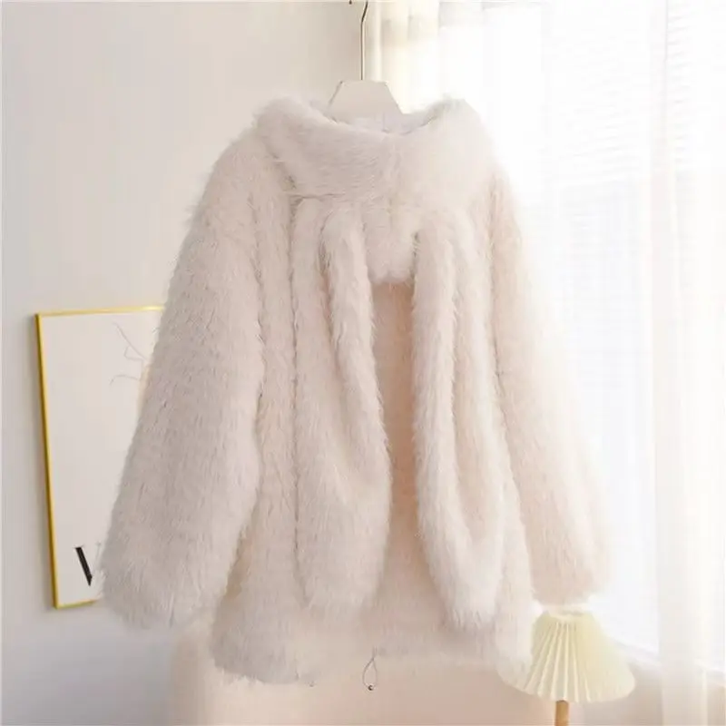 Kawaii Cartoon Rabbit Ear Hoodie