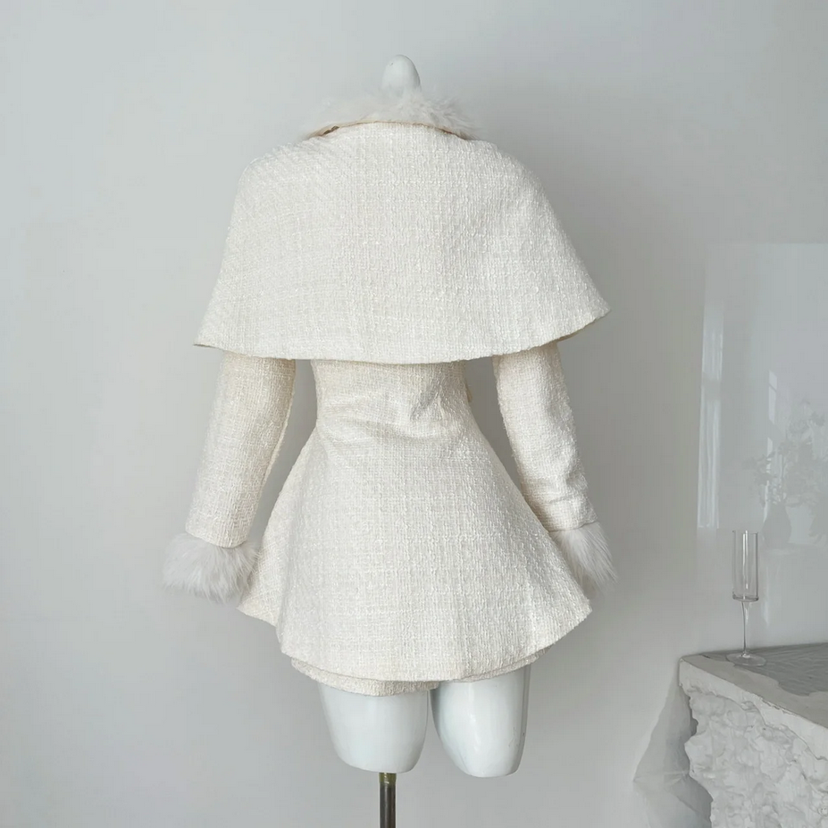 Autumn and Winter Sweet Elegant Bow Coat