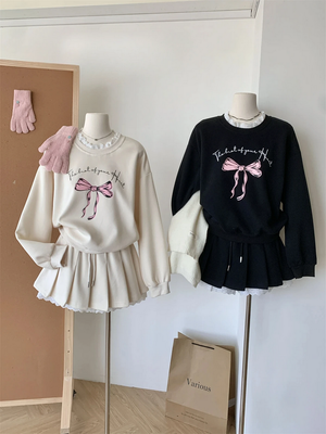 Women Korean Girl Y2k Ballet Core Outfits 2 Piece Set