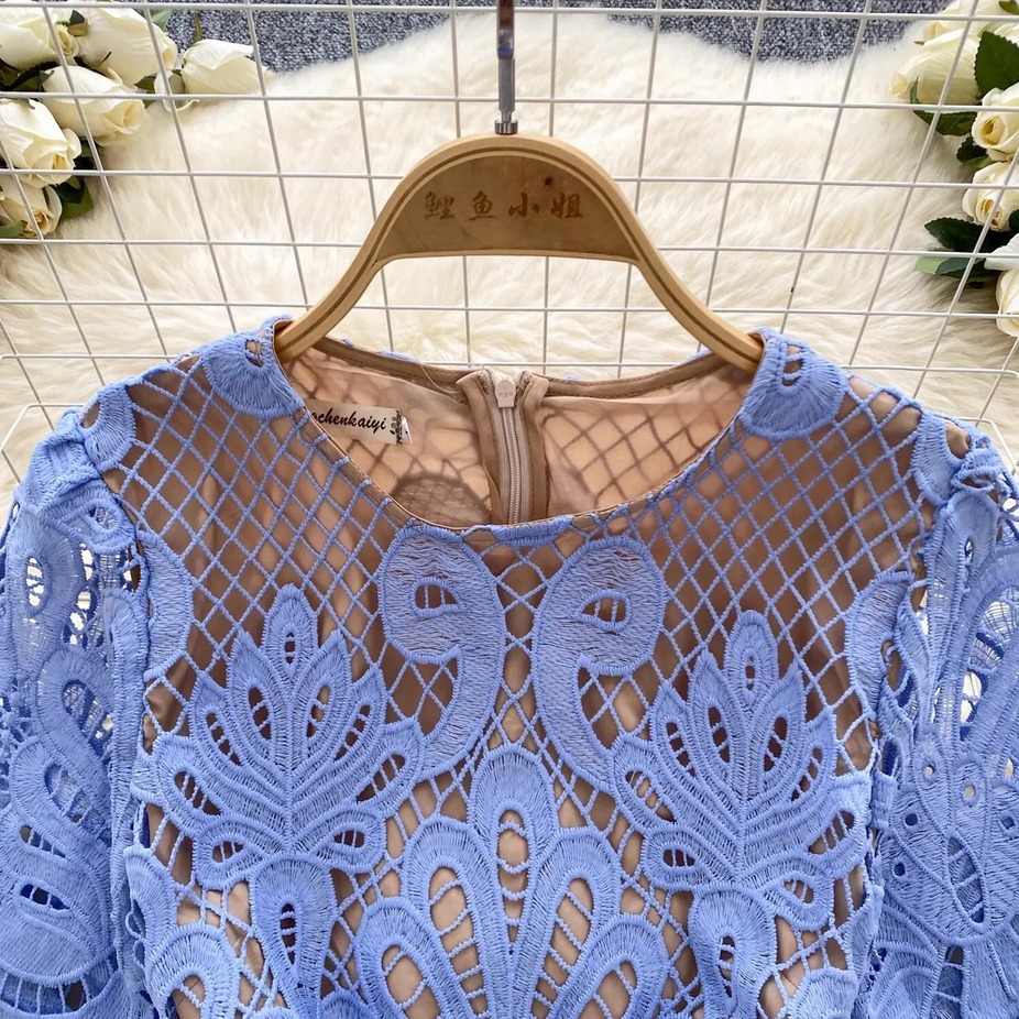 Summer Embroidery Lace Party Dress