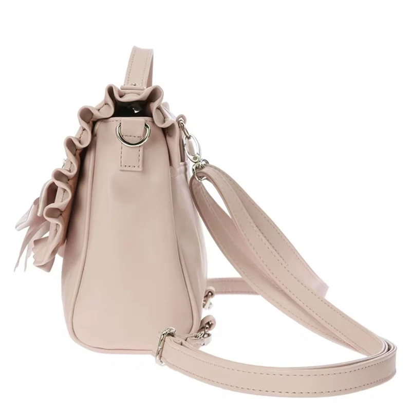 Kawaii Lolita Ruffled Bow Leather Bag