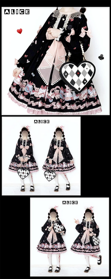 Kawaii Girl Gothic Lolita Heart Handbag