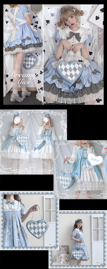 Kawaii Girl Gothic Lolita Heart Handbag