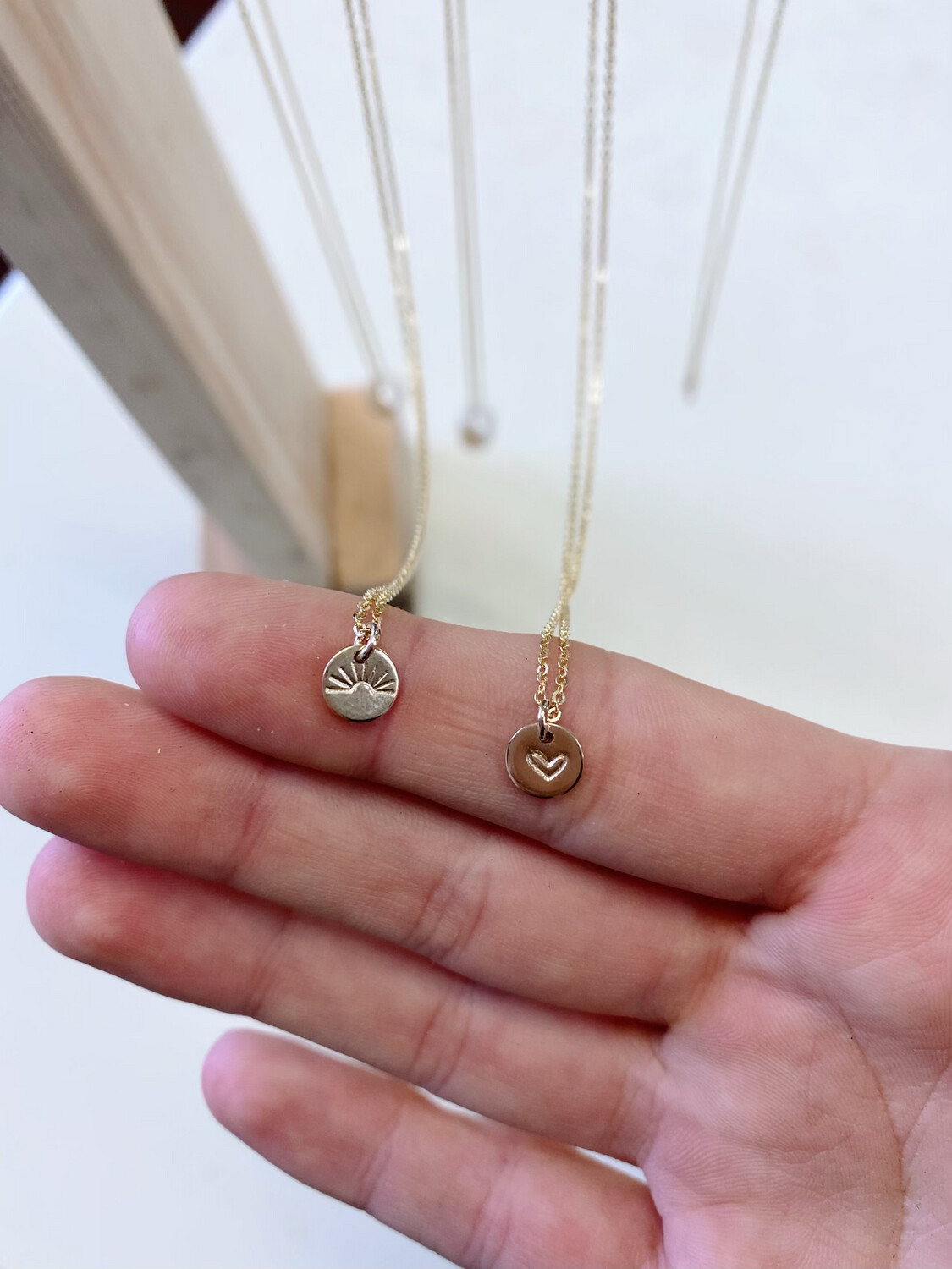 Dirt Road Girls Stamped Gold Necklace