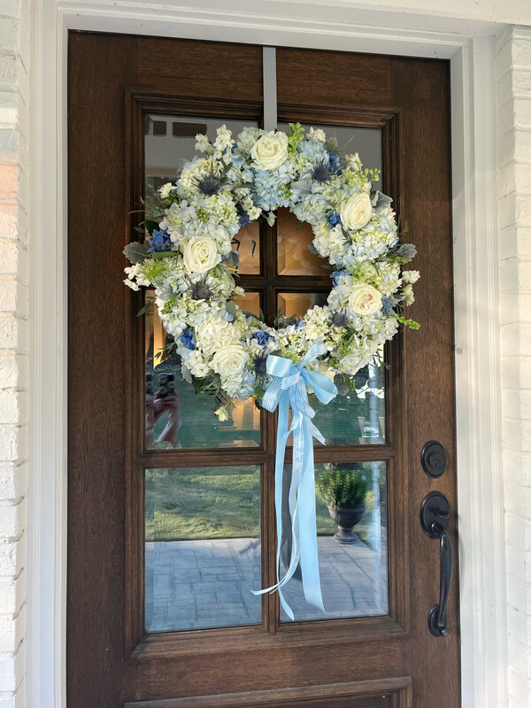 Welcome Home Baby Door Wreath