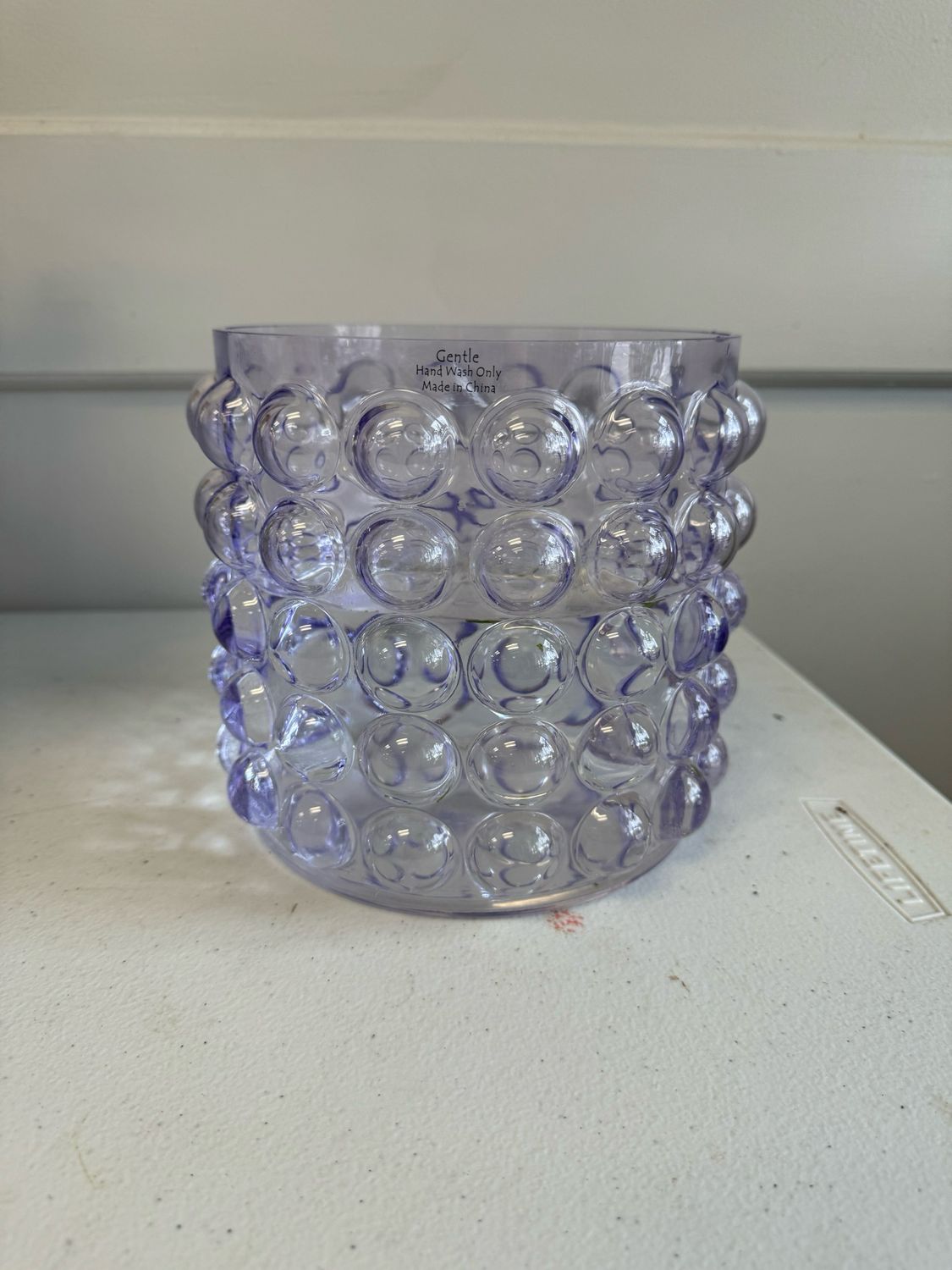 Lavender Bubble Vase With Florals