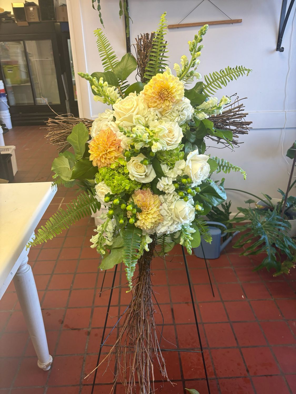 Grapevine Cross With Florals