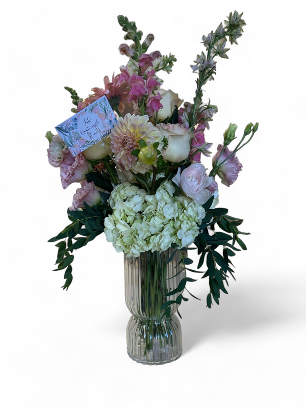 Odette Vase With Arrangement