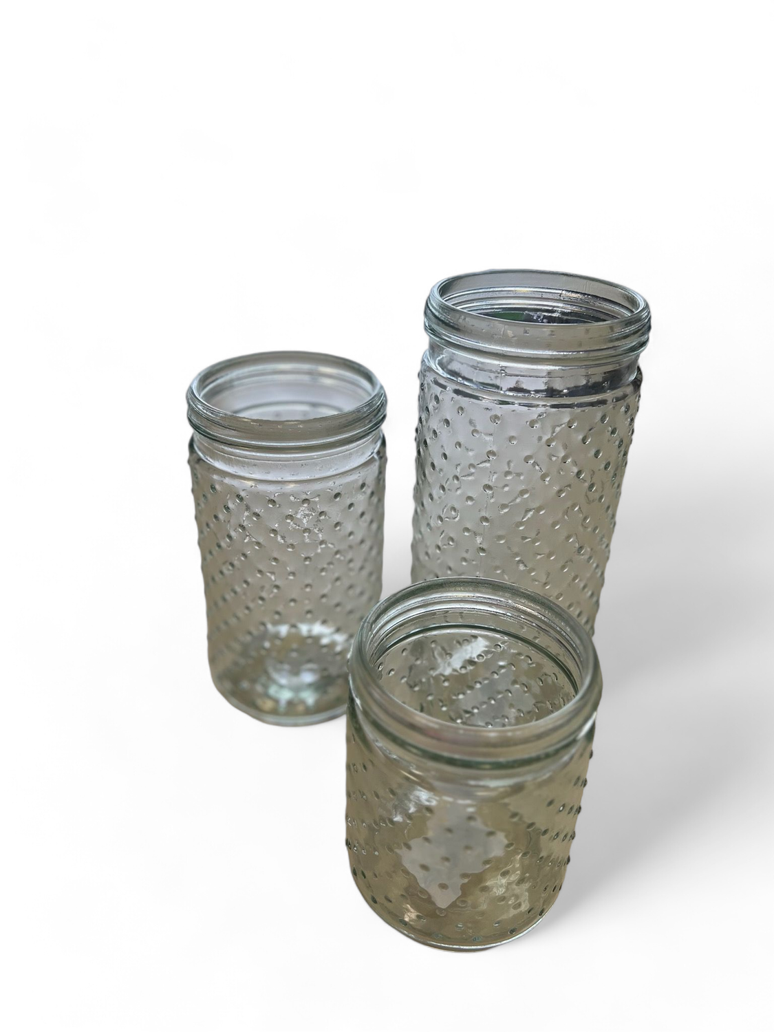 Hobnail Jar In 3 Sizes W Floral Arrangement