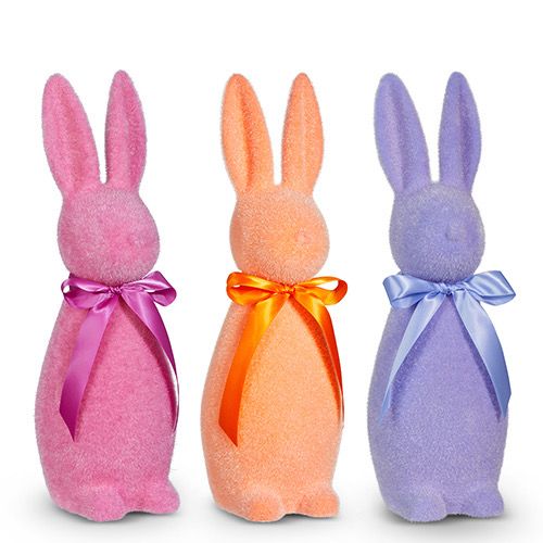Sherbert Flocked Bunny