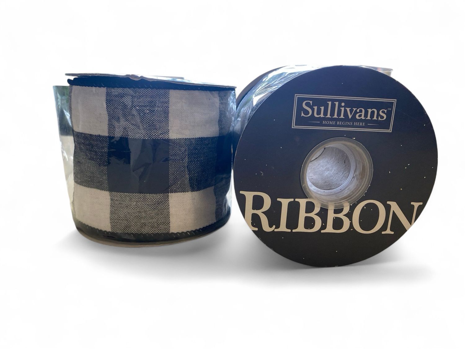 10yd x 4in Black and White Gingham Ribbon | Sullivans 10yd x 4in Black and White Gingham Ribbon | Sullivans