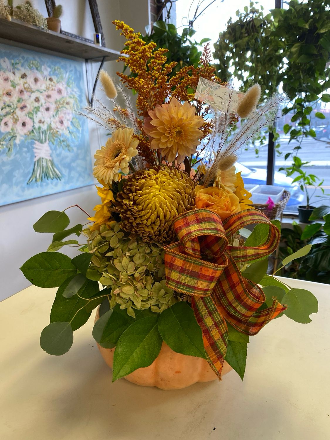 Arrangement in Real Pumpkin Arrangement in Real Pumpkin