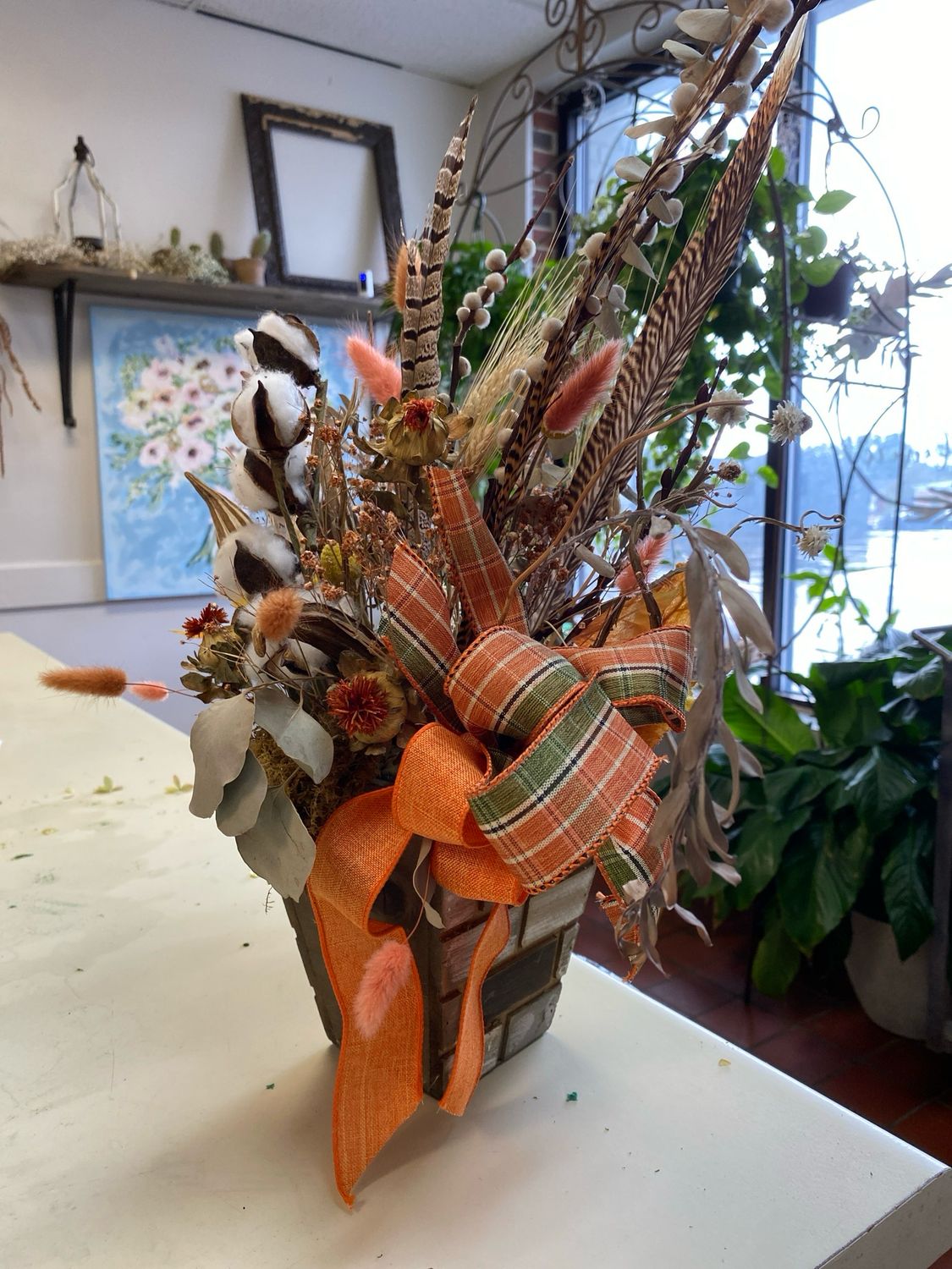 Decorative Dried Fall Arrangement Decorative Dried Fall Arrangement