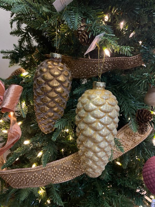 Glass Pinecone Ornament