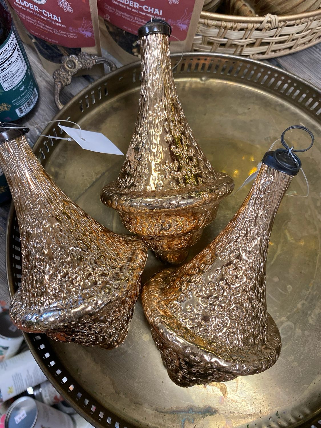 Golden Chandelier Shaped Ornament