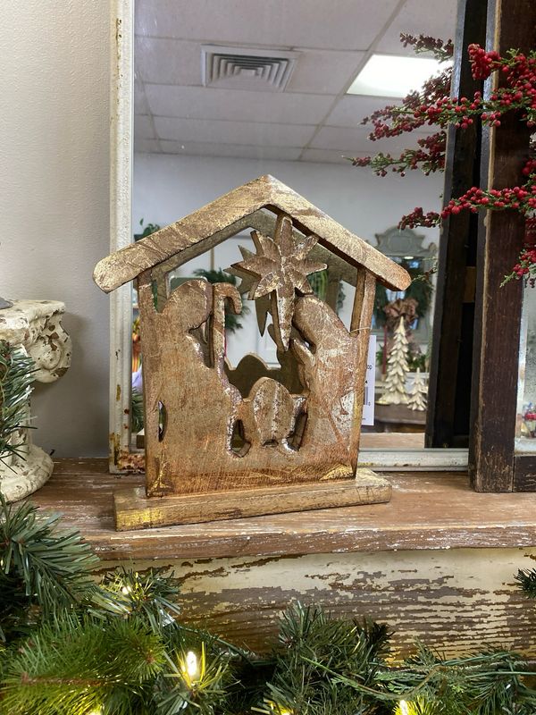 Rustic Wooden Nativity Scene Rustic Wooden Nativity Scene