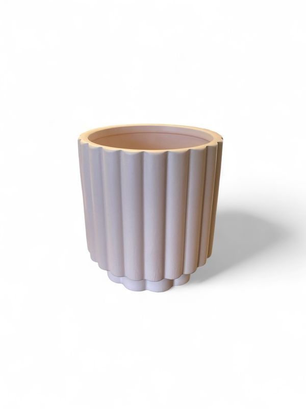 Pink Ribbed Planter Pink Ribbed Planter
