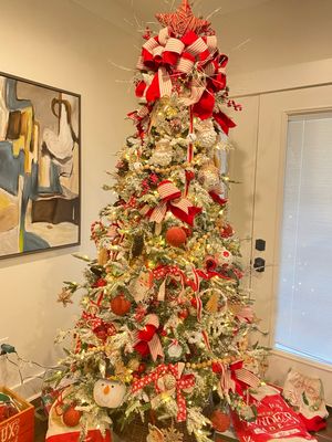 Christmas Decorations and Live Greenery.