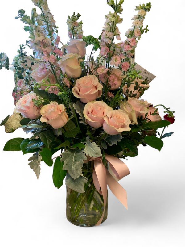2 Dozen Roses with Spring fillers 2 Dozen Roses with Spring fillers