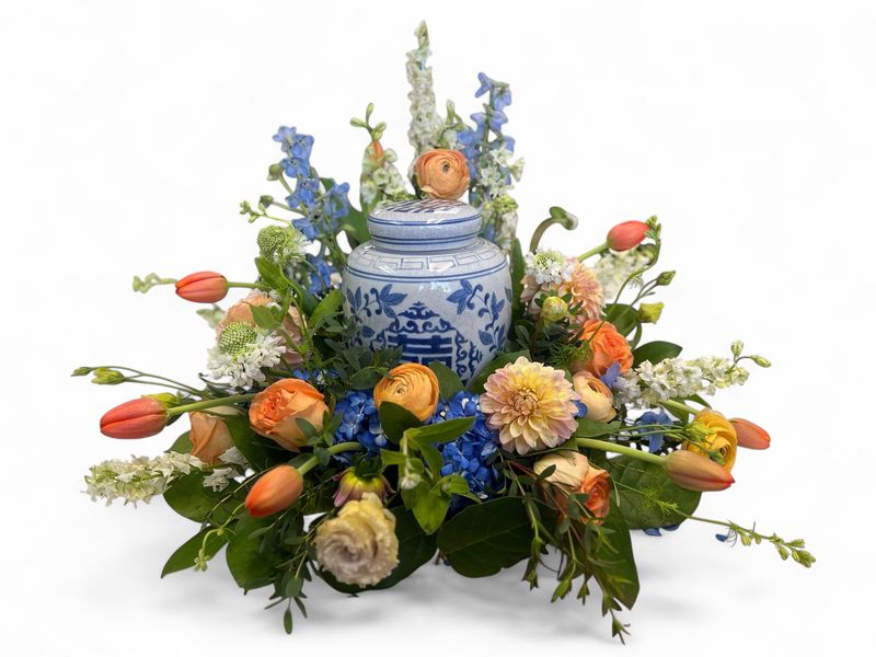 Floral Ring For Cremation Urn