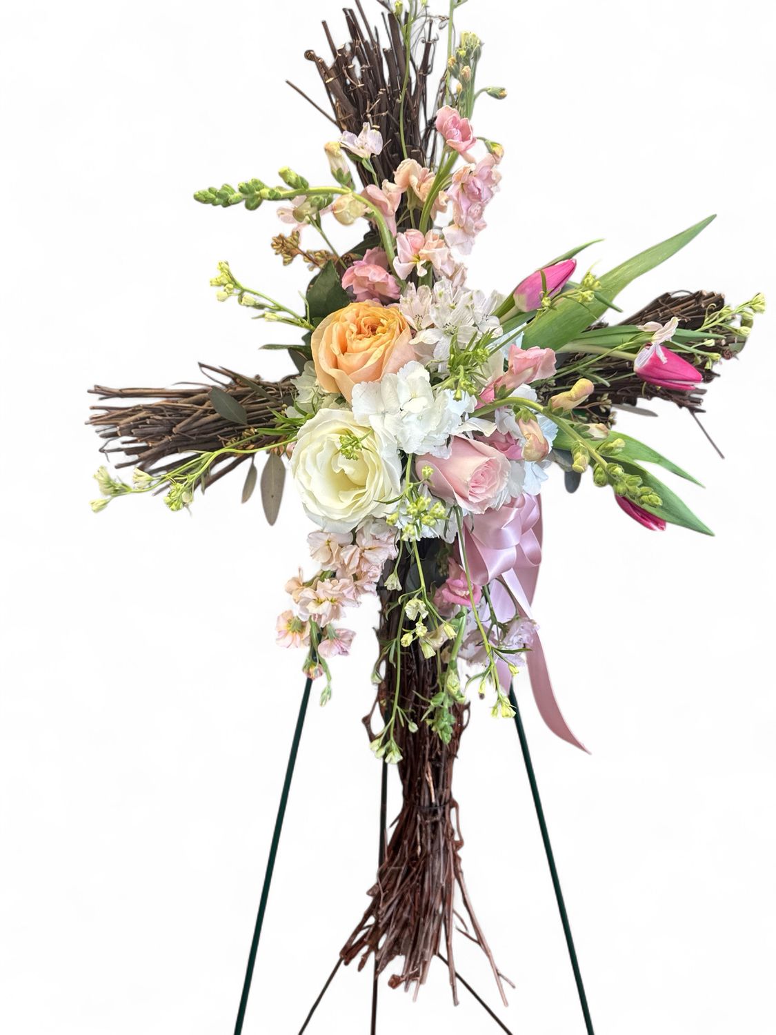 Grapevine Cross With Florals Grapevine Cross With Florals