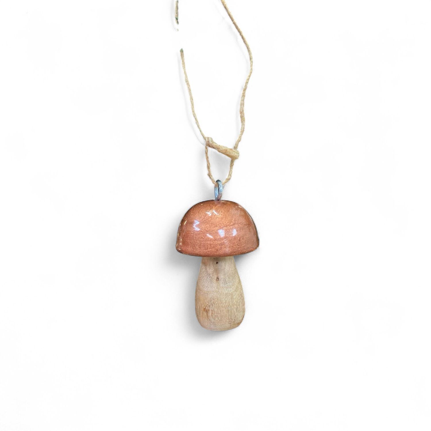 Wooden Mushroom Ornament