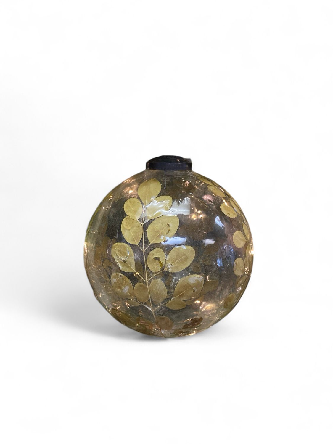 Dried Leaf Glass Ornament