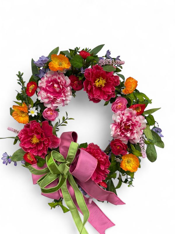Spring Peony wreath