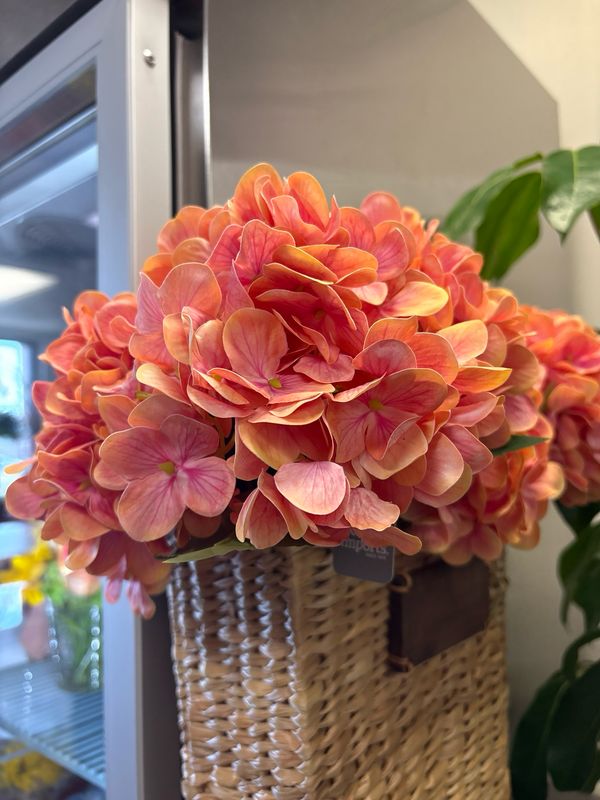 Faux Hydrangea Coral