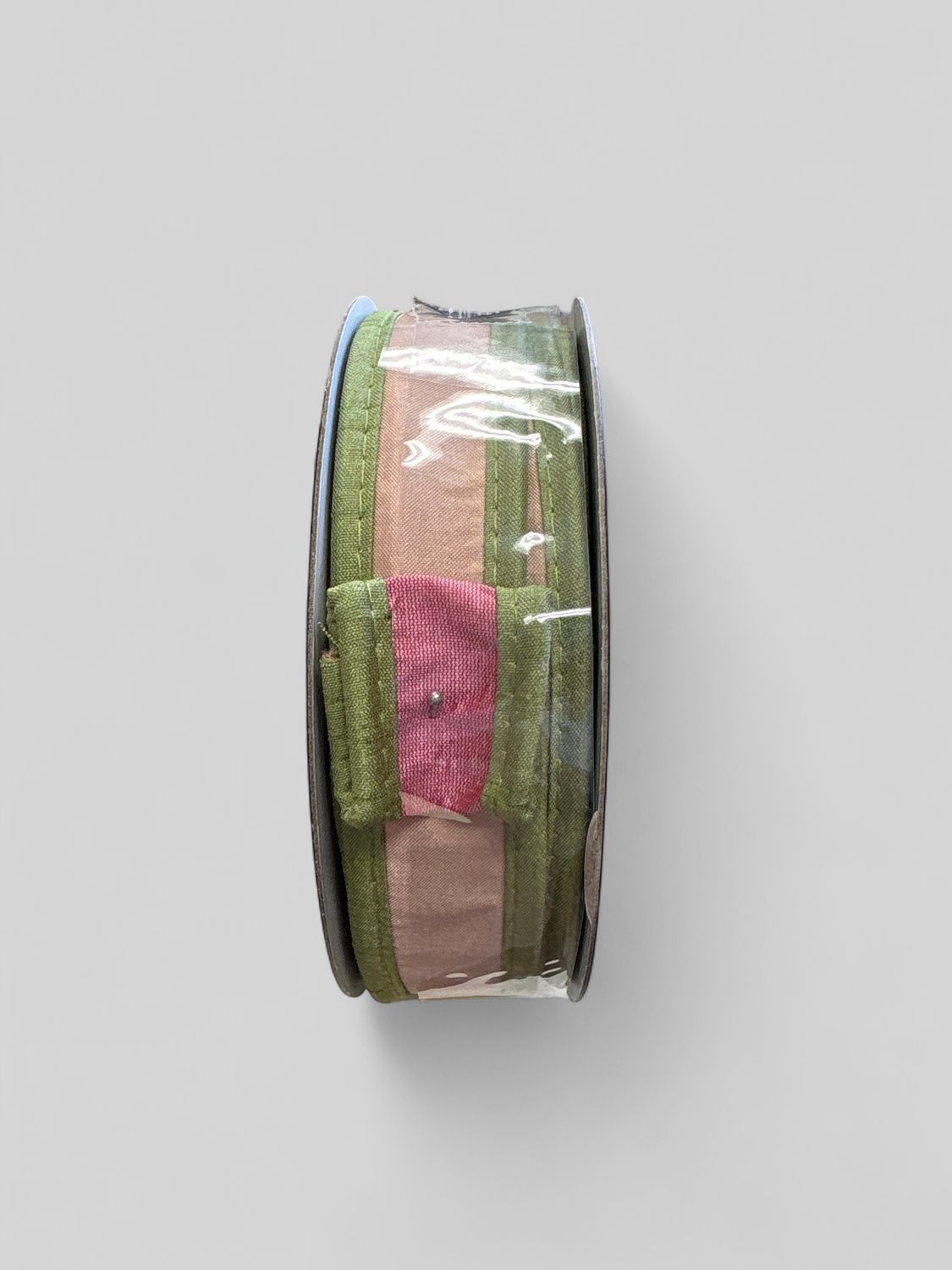 Taffeta DBL Dupion Piping Pink/Green 1x10yd