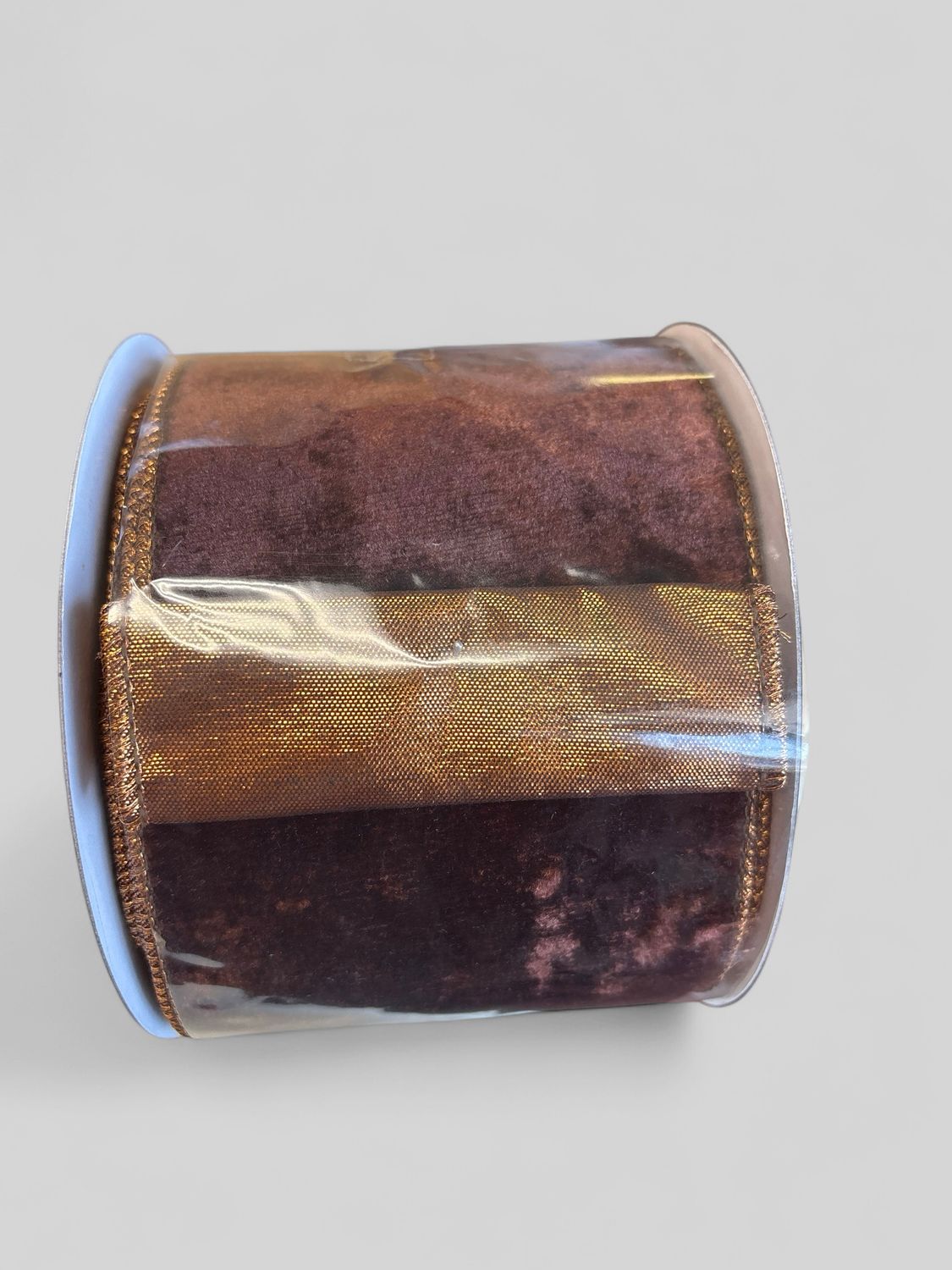 Velvet Metallic Dupion Fused Dark Brown 4x10yd