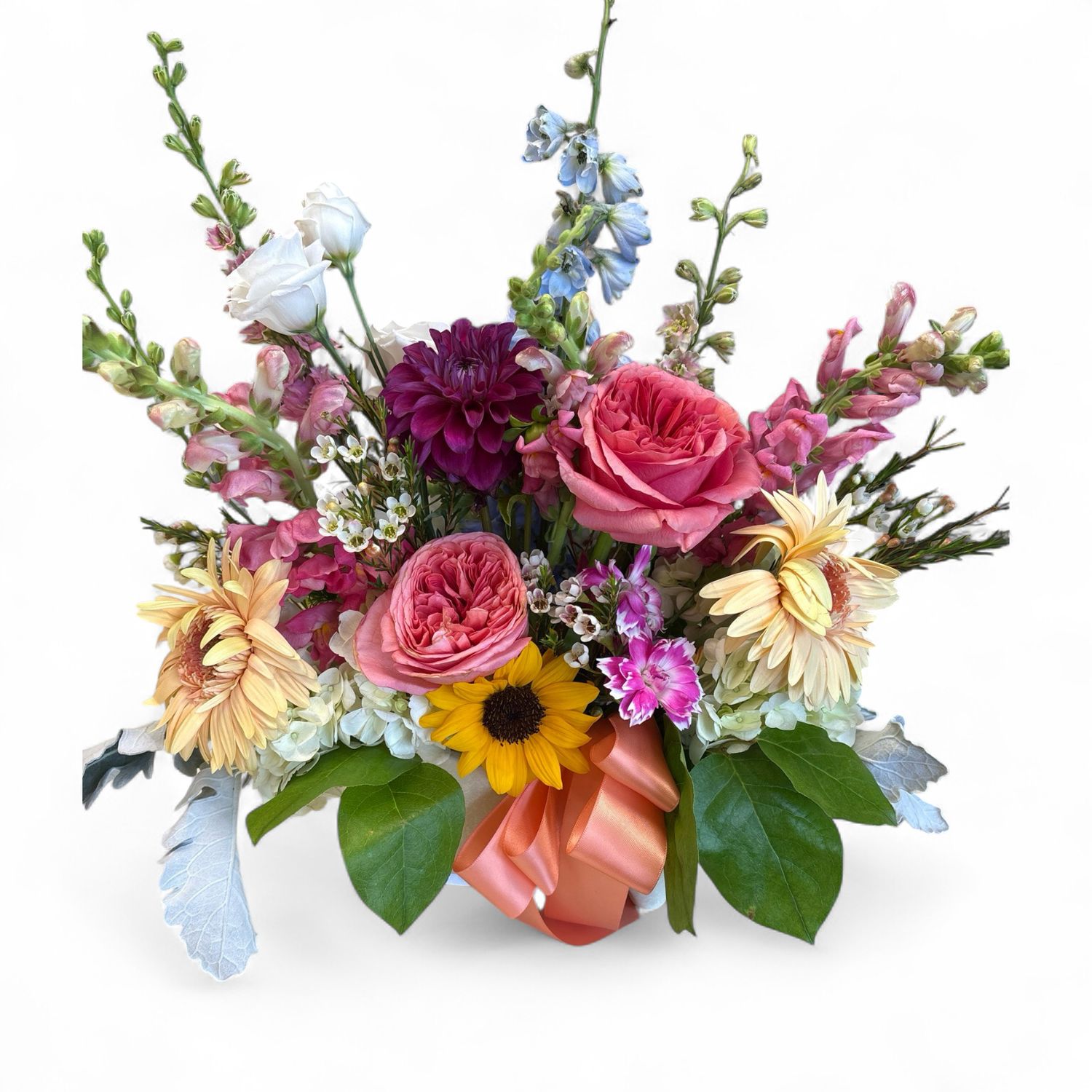 Large footed planter With Florals Or Plants