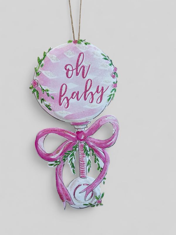 Baby Rattle Door Hanger-Girl