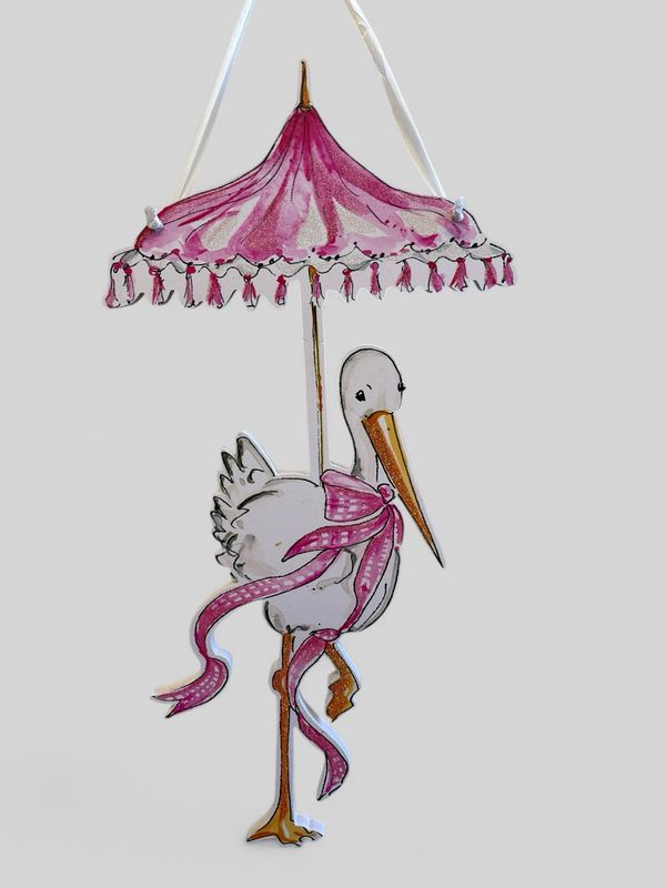 Stork Door Hanger-Girl