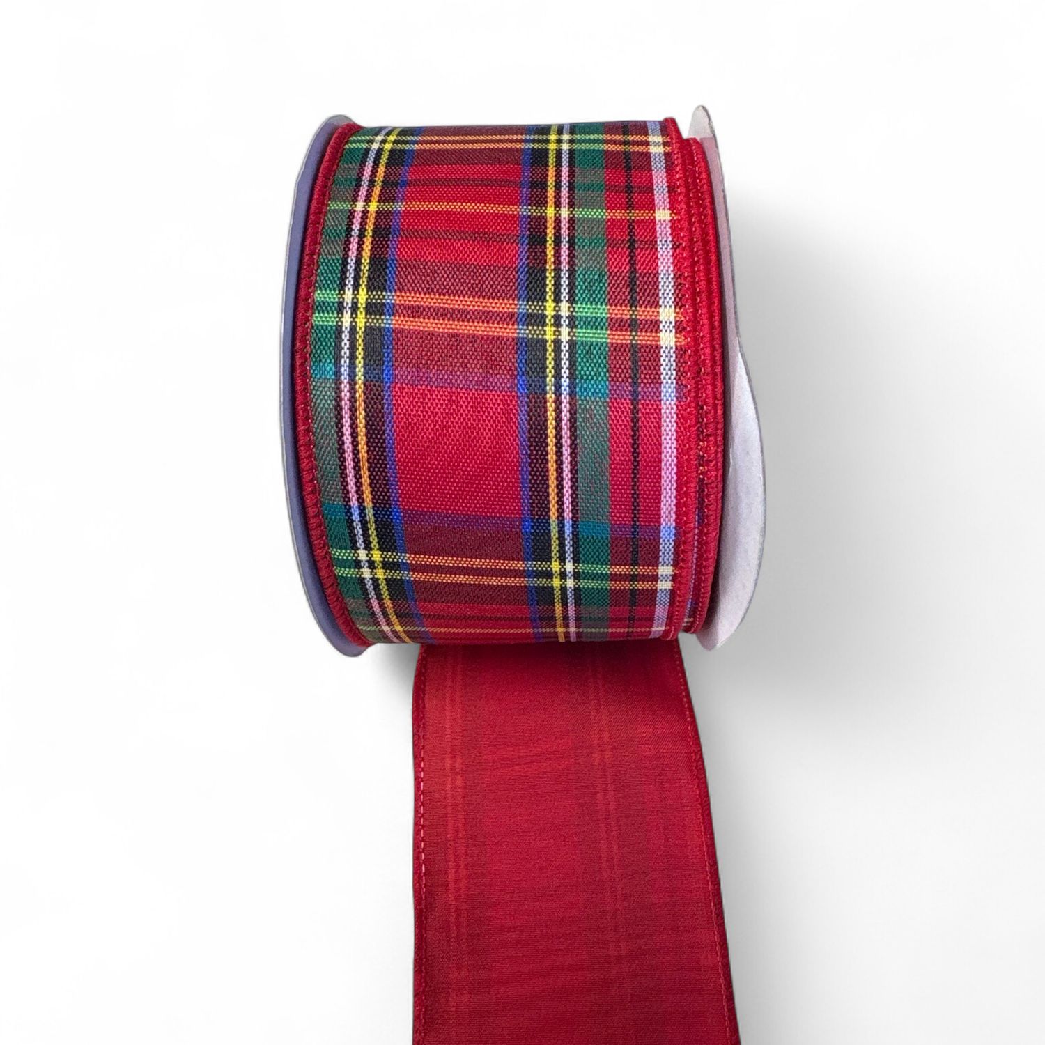 2.5x10yd woven plaid ribbon