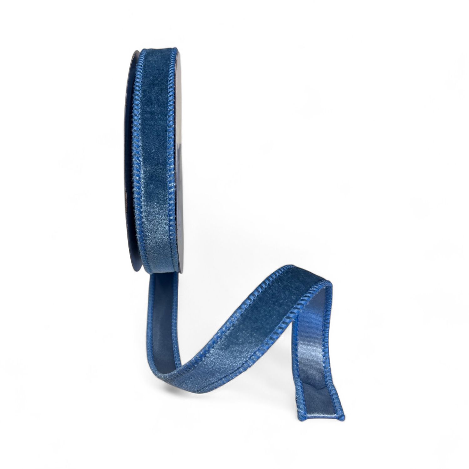 7/8x10yd deluxe velvet blue ribbon