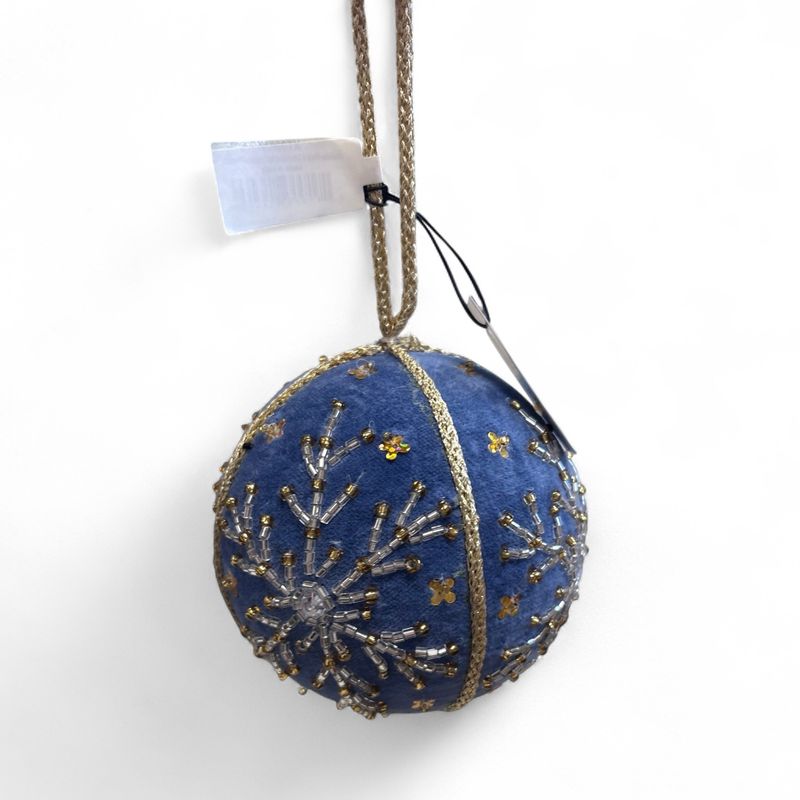 Handmade velvet snowflake ornament