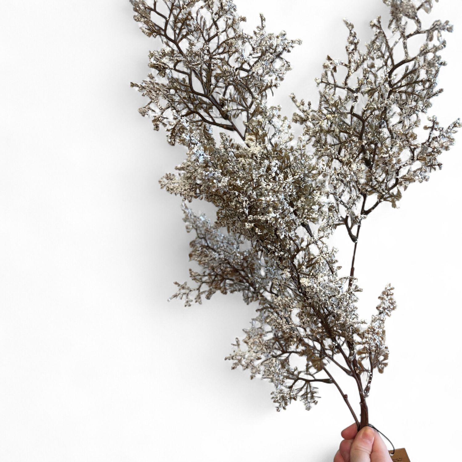 Faux Botanical branch snow & brown Faux Botanical branch snow & brown