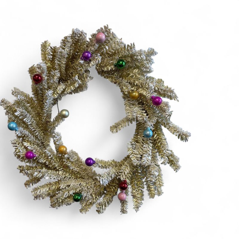 Multi color ornament wreath