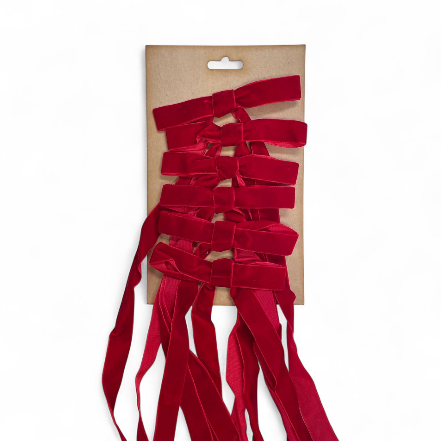 Velvet clip on bows small