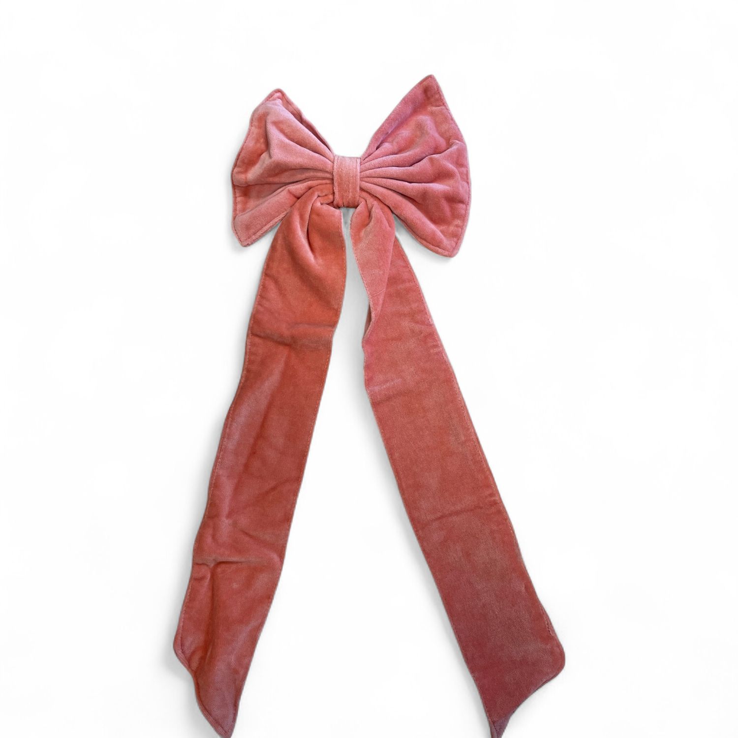 Handmade coral velvet Bow Handmade coral velvet Bow
