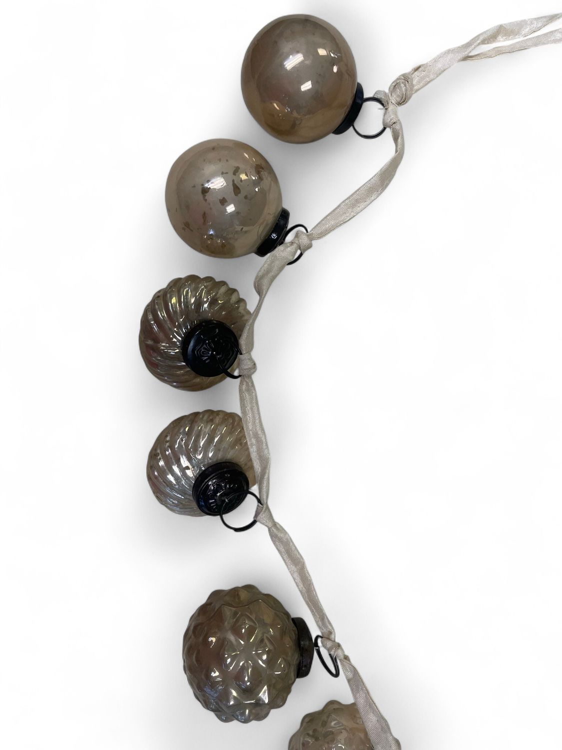 Embossed Mercury Glass ornament garland