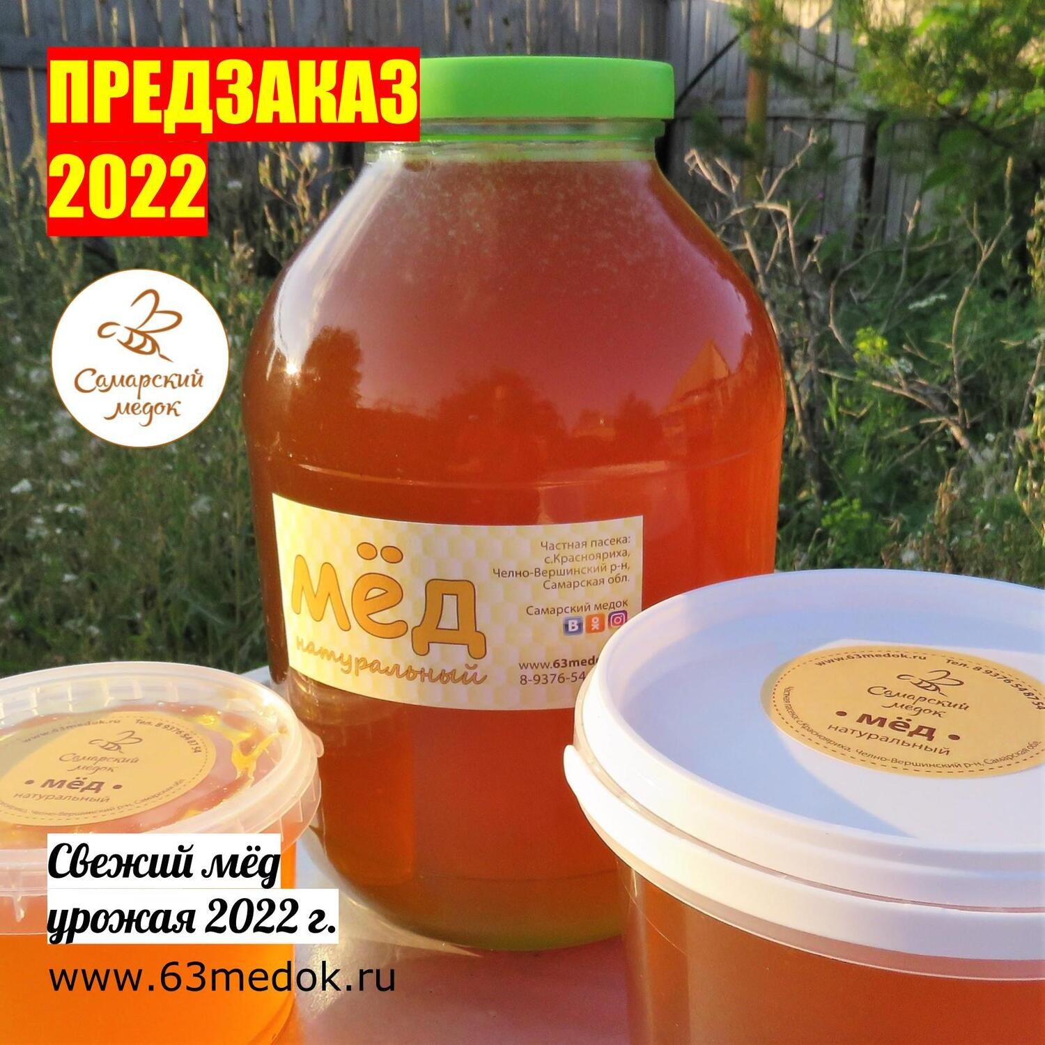 ПРЕДЗАКАЗ 2022 - Подсолнечный свежий мёд 3 л.
