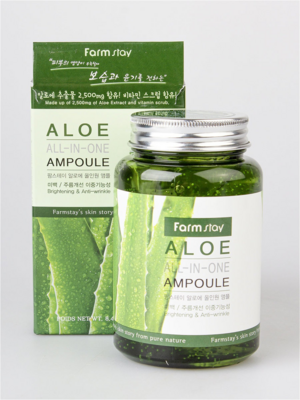 Farm Stay /Сыворотка для лица многофункциональная с алоэ FarmStay Aloe All-In One Ampoule, 250 мл