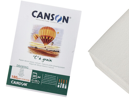 BLOC CANSON “C” À GRAIN , A4, 30H., 180GRS.