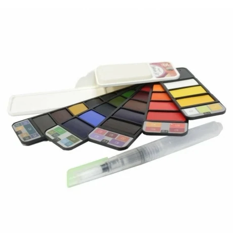 Acuarelas Abanico Sinoart 25 colores + Pincel Rellenable