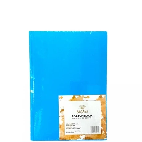 Sketchbook Cosido DaVinci A4 100 hojas - Celeste