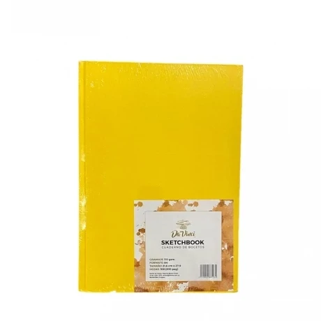 Sketchbook Cosido DaVinci A4 100 hojas - Amarillo
