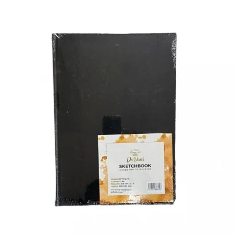 Sketchbook Cosido DaVinci A4 100 hojas - Negro